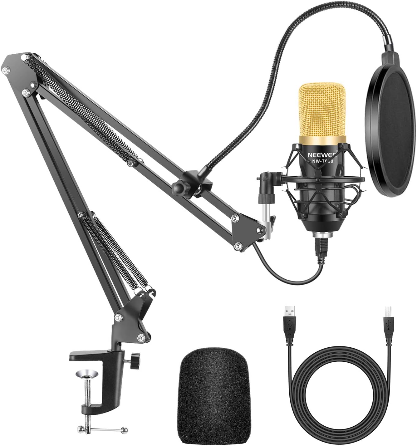 XLR/USB condenser microphone (with shock mount)
